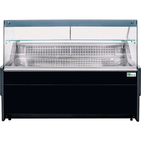 Comptoir d'exposition noir - vitrage droit - 1340 mm - froid ventilé - AFI COLLIN-LUCY