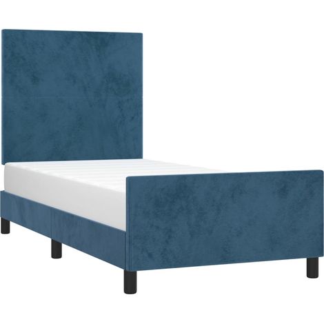 Giroletto senza Materasso Blu Scuro 80x200 cm in Velluto vidaXL (1/4)