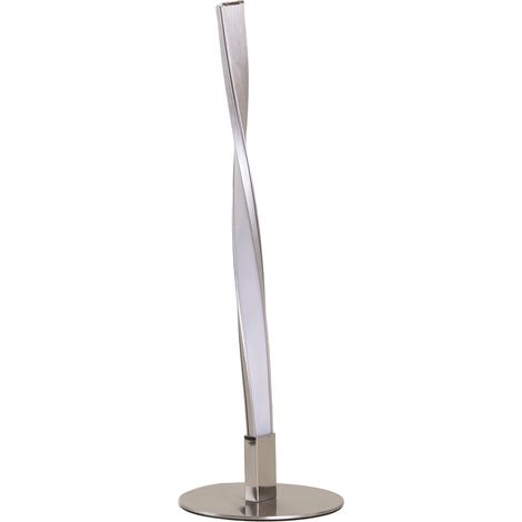 Sobremesa Benta LED 2.5W Blanco Neutro 4000K On-Off Níquel Satinado, Blanco Opal Lámpara de Mesa LED de Bajo Consumo