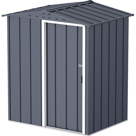 Metallhaus ECO 5x4 anthr./weiß (LxBxH) 122,1 x 161,7 x 181,9 (1/4)