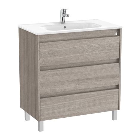 MUEBLE 800MM TENET 3 CAJONES CON LAVABO CITY OAK