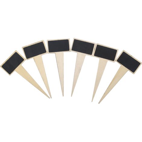 6 PCS Étiquettes de Plantes Mini Tableau Marqueurs de Jardin Signes de Plantes Étiquettes en Bois Étiquettes de Potager Fleur Légumes Graines Jardin Pépinière (1/5)