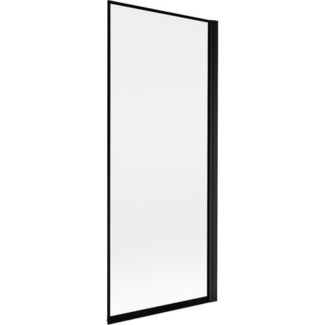 Paroi de douche Mexen Mist 1 vantail à droite 80 x 150 cm, cadre noir, noir - 8A9-080-001-70-70-P (1/4)