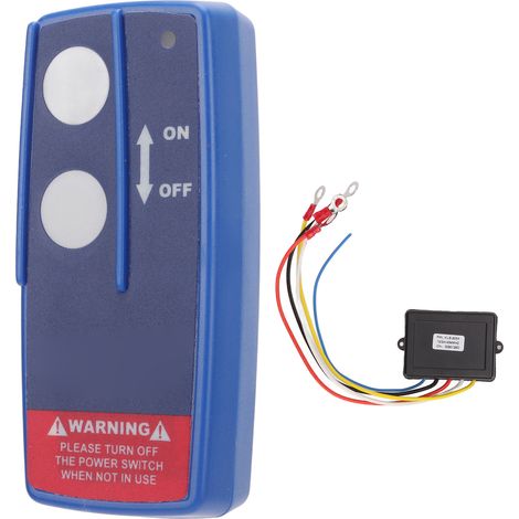 Télécommande universelle sans fil pour treuil électrique avec récepteur 434 MHz pour VTT (bleu) (1/5)