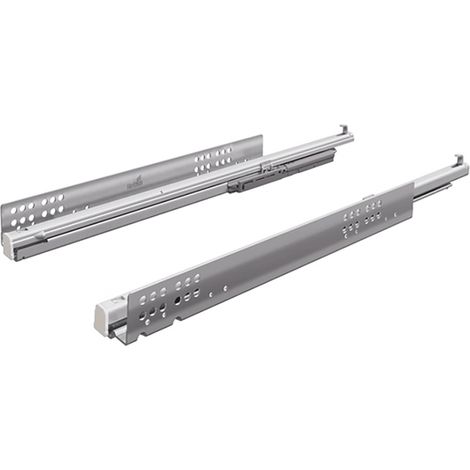 Hettich – Coulisse pour tiroir Quadro V6 – Push to open – Charge 30 kg – Montage par engagement – Longueur 350 mm – À gauche et à droite