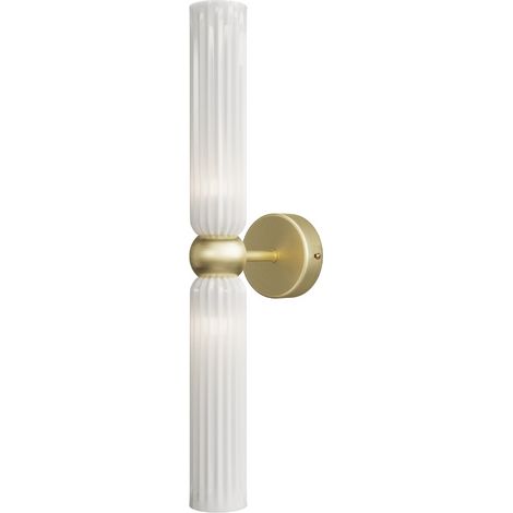Applique Maytoni ANTIC ottone bianco vetro rigato 2xG9 (1/5)