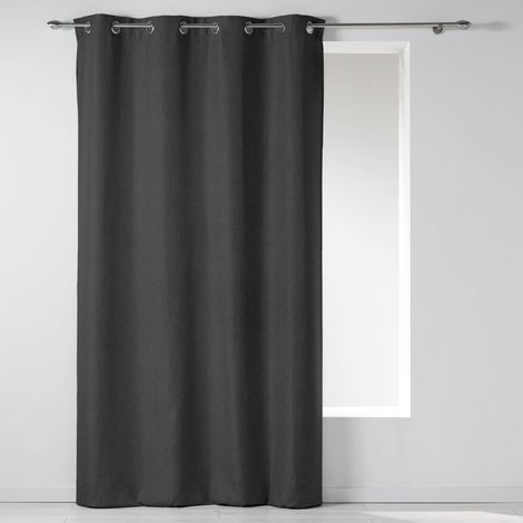 Rideau a oeillets Newtons 140x260cm Charbon
