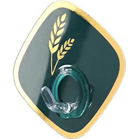 [Klebehaken] - [Ohne Muster] - [Stanzen nicht nötig, starker Klebstoff, Weizenähren-Design, wasserdichtes PVC-ABS] (1/5)