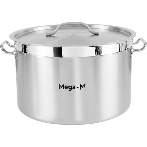 Olla mediana para catering con tapa Mega-M PRO 44 l, diámetro 45 cm x altura 28 cm N