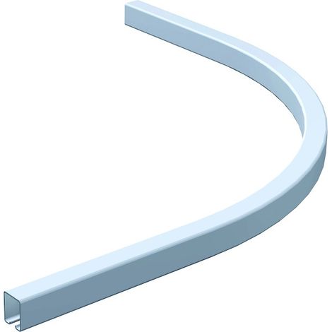 Mantion – Rail tubulaire courbé pour porte suspendue SPORTUB 3530C 35 x 30 mm – Acier galvanisé – Rayon 500 mm – Charge max 650 kg