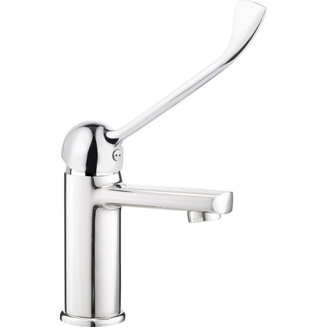 Waschbeckenarmatur "Tubo" mit Klinik-Hebel in Chrom-Optik (1/2)