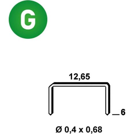 5 000 Agrafes Galvanisées Vs-06 - 12.65x6x0.4x0.68 mm - D-Work (1/5)