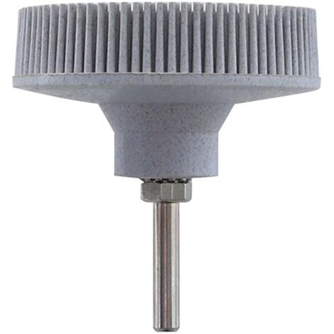Brosse de polissage à poils, disque à poils de 7,6 cm (3 pouces) grain 120, brosse abrasive, roue de polissage en caoutchouc diamant, convient aux métaux fins(blanc). (1/4)