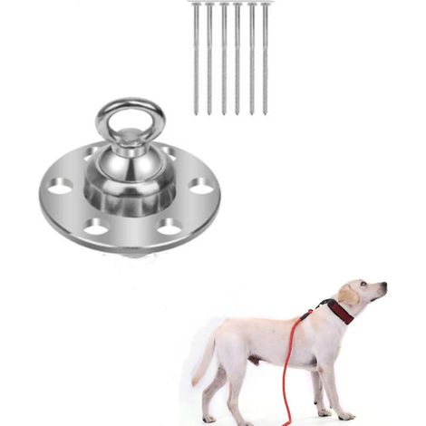 Filiyano-Poteaux d'amarrage pour chiens wxsp, 360°, ancrage au sol amovible, acier inoxydable, laisse non incluse, pour usage extérieur. (1/5)