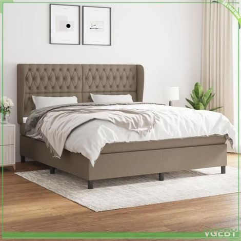 Lit - 3128225 - Sommier à lattes - Matelas 180x200 cm (20 cm) ressorts ensachés - Taupe (1/5)