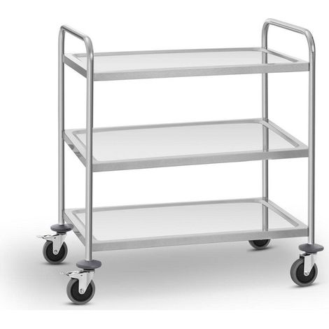 Carro de servicio de acero inoxidable - 3 estantes - 150 kg 140000952 (1/3)