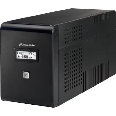BlueWalker PowerWalker Vi 1500 LCD - Kontinuierliche Stromversorgung (USV) (1500 VA, 900W, 160V, 12V / 9Ah, 4h, Tower) Schwarz