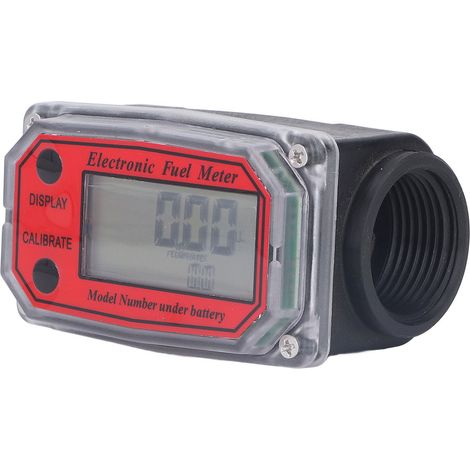 Débitmètre de carburant à Turbine électronique 1,3 pouces, affichage numérique, compteur de carburant avec batterie 2.3-3.3V Rouge