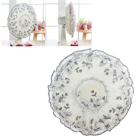 Housse Ventilateur Ronde en Polyester Lavable et Imperméable, Couverture de Fan pour Fête Usage Bureau D' (1/5)