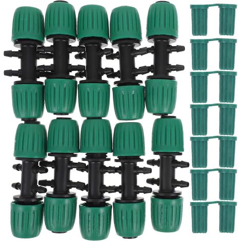 Raccords pour tuyau d'arrosage avec système d'irrigation goutte à goutte (lot de 20 pièces) (1/5)