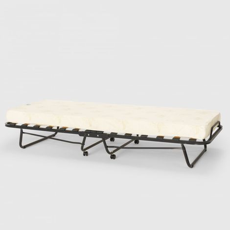 Klappbett mit Matratze und Mikrofaserlatten 80x190cm Demetra - Beige