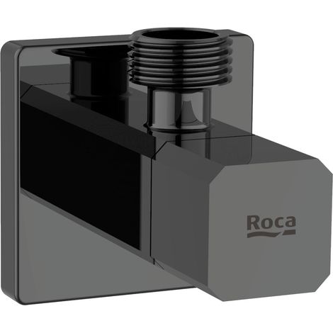 ROCA A5251707CN AQUA Square Llave de Corte 1/2" 1/2" Válvula Cerámica Negro Titanio - ref: A5251707CN