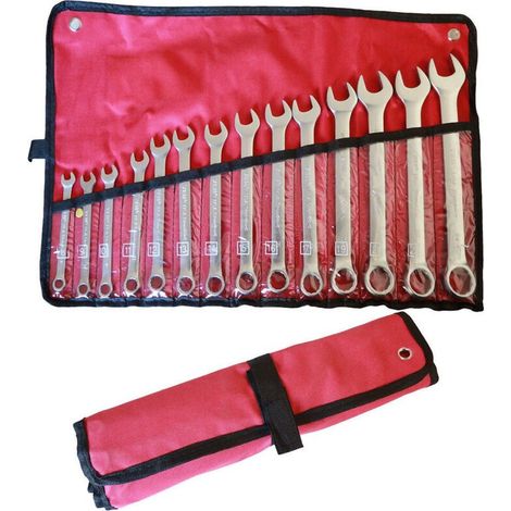 Vtizikl Set Chiavi Combinate 14 Pz. 8-24 Mm Fissa E Stella Acciaio Cr-v Con Astuccio - (1/3)
