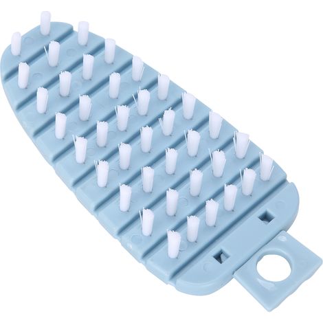 Brosse à légumes forme carotte, nettoyant fruits et pommes de terre, éponge récuratrice de cuisine bleue (1/5)