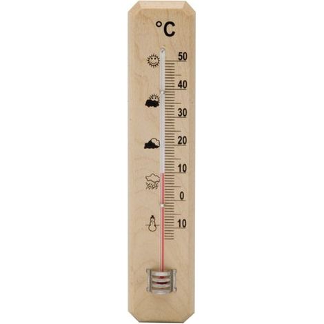 Termometro da parete/giardino in legno 20 cm.