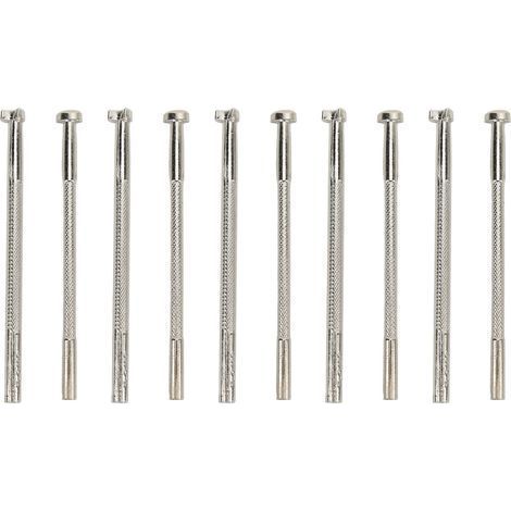 10-teiliges Lederstempelwerkzeug aus legiertem Stahl, 2 Muster, Lederlocher mit rutschfestem Griff für DIY-Lederarbeiten (1/5)