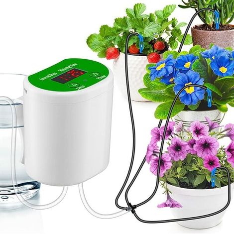 Kit d'irrigation goutte à goutte automatique, Système d'irrigation automatique pour plantes d'intérieur, chargement USB DIY Kit d'irrigation, Système d'Arrosage Automatique Système Goutte (1/4)