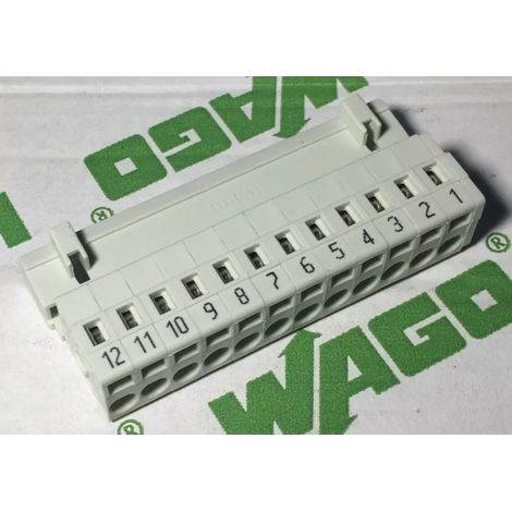 Wago 721-612/000-043 Connecteur m‚le - 12 pôles - 100% protégé contre le mismating - 2,5mm≤ Pas: 5mm