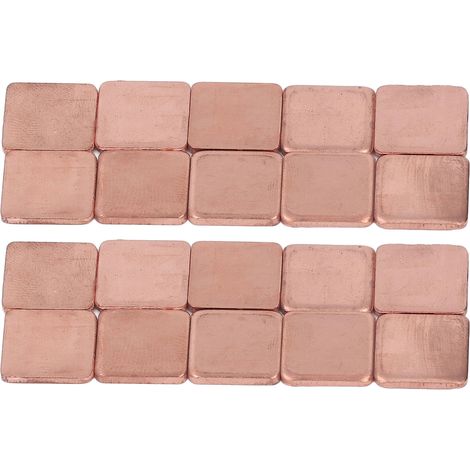 Lot de 20 dissipateurs thermiques en cuivre 15x15mm, conductivité forte, dissipation rapide pour GPU/ordinateur, pad de refroidissement 2.0mm (1/5)