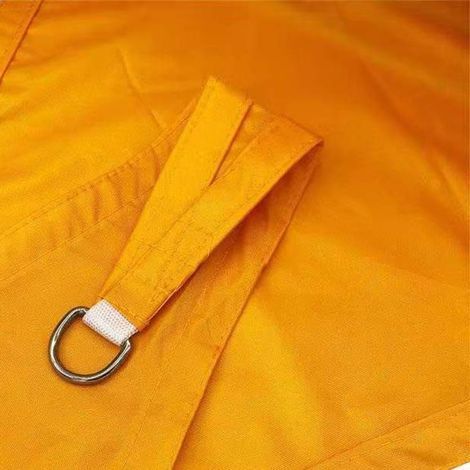1 dreieckiges Sonnensegel, wasserdichtes Polyester, 95 % UV-Schutz, D-Ringe, für Garten, Terrasse, Patio (1/5)