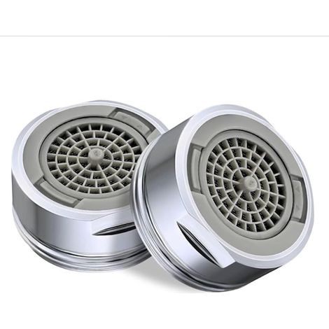 Aeratore per rubinetto in ottone M24 a 2 pezzi con angolo di uscita dell'acqua regolabile, filtro di pulizia rimovibile, risparmio idrico e 2 modalità di acqua frizzante. (1/5)