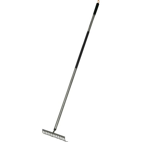 Râteau à dents courbes Ergonomique 
14 dents - manche aluminium - tête en acier (1/3)