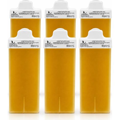 6x100 ml Cartouches Cire Épilation Roll-On Miel - Petit Rouleau (1/5)