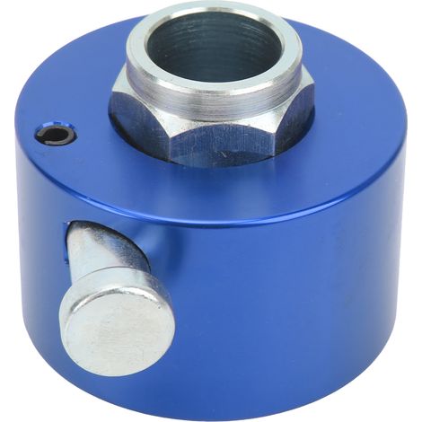 Moyeu de volant à dégagement rapide avec bouton-poussoir pour axe de 3/4 po, bleu (1/5)