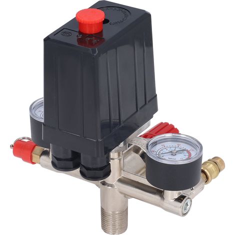 Kit de soupape de pression pour compresseur d'air, régulateur à commutateur vertical, collecteur, 90-120 PSI CA, 100-240 V (1/5)