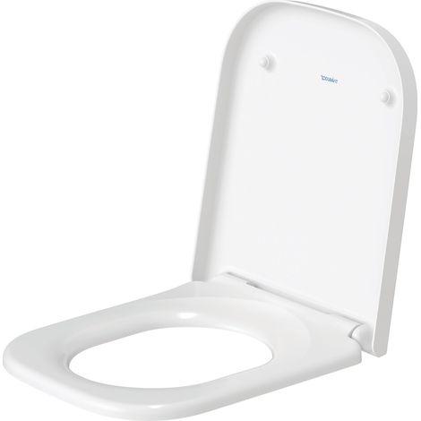 Duravit – Abattant WC blanc avec amortisseur de fermeture – Charnières inox – Duroplast résistant aux UV – Dimensions 359x430x43 mm