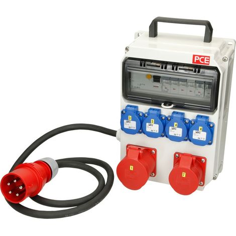 Distributeur mobile Anif4 UTE, IP54 2x CEE 16/32A, 4x prises, 4x LS/FI