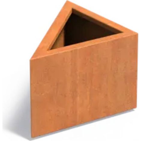 Adezz Pflanzkübel Triangle aus Corten-Stahl Pflanzgefäß Größe 60x60x40 cm