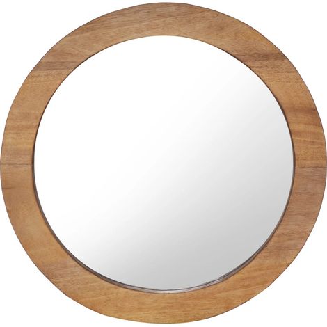 Wandspiegel,Spiegel,Badzimmer Spiegel 60 cm Teak Rund BNTED840074 (1/5)