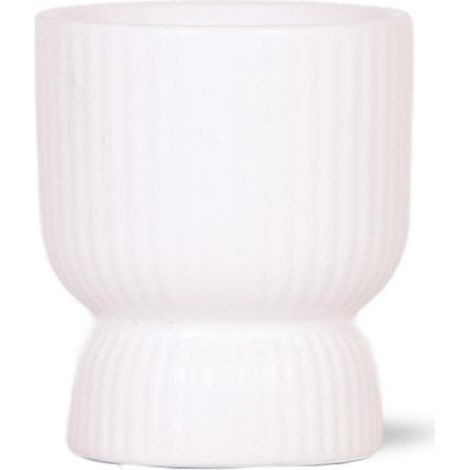 Petit cache-pot décoratif blanc pour plantes d'intérieur style moderne Ø 6 cm - PANGIVO (1/4)
