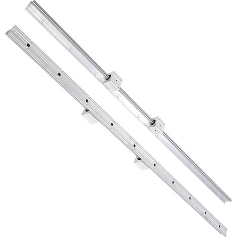 2 Stück SBR12-1000mm 12mm Linearführungswellen, 4 Stück SBR12UU Lagerblöcke (1/5)