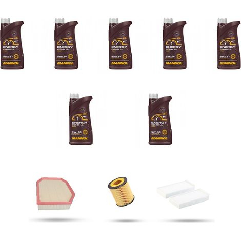Kit tagliando 3 FILTRI e 7L OLIO compatibile con Bmw x3 (F25) 28ix 3.0 190kw dal 2011 (1/5)