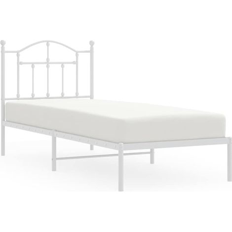 Maison Exclusive - Giroletto con Testiera Metallo Bianco 90x200 cm
