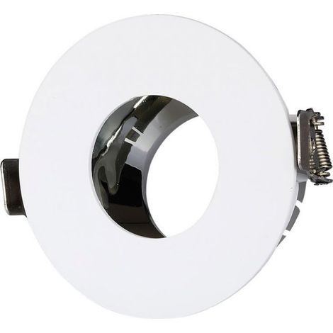 V-TAC Portafaretto LED da Incasso GU10 Rotondo Colore Bianco con Interno Cromato (1/5)