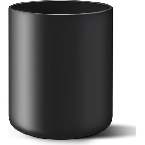 Porte-ustensiles extra large pour comptoir de cuisine, pot à ustensiles en céramique noir mat de 18,3 cm de haut pour comptoir, spatule moderne, 18,3 x 14 cm