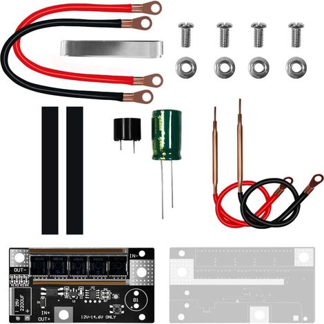 Tragbares 12V-Punktschweißgerät mit Akkuspeicher, Leiterplatte, Steuerplatine für Lithiumbatterie, 4 einstellbaren Leistungsstufen, geeignet zum Punktschweißen von vernickelten Blechen von 0,1 bis 0,1 (1/5)